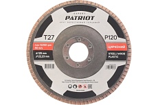 Круг лепестковый торцевой EXPERT 125x22.23 мм, P120, цирконий Patriot 819010028