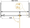 Душевая дверь Cezares Valvola 100x195 VALVOLA-B-1-100-C-Cr прозрачная