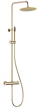 Душевая стойка AQUAme Siena AQM8006GG с термостатом, глянцевое золото
