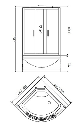 Душевая кабина Erlit Comfort ER3510TP-C3