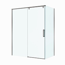 Душевой уголок BelBagno SOFT_CLOSE-1-AH-1-150/80-C-GM 150x80 прозрачный, оружейная сталь