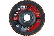 Круг лепестковый торцевой AGGRESSOR-PRO 2 (125x22 мм; V; P60) TOTFLEX 4631148128255