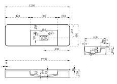 Раковина Vincea Solid Surface VWB-6S412MW 120 см белый матовый