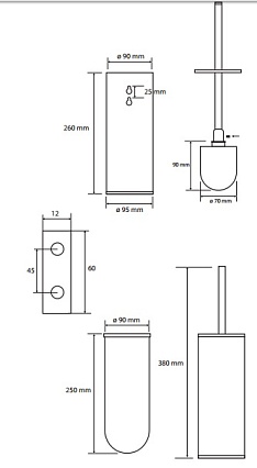 Ерш подвесной Bemeta White 102313064 белый матовый