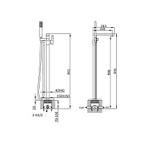 Напольный смеситель Vincea VTF-101CH хром