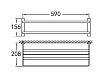 Полка металлическая Cezares Maxima CZR-F-8910 590х208х156 хром