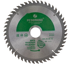 Диск пильный по дереву с твердосплавными пластинами (185x16-20-30 мм; 48Т) Резолюкс 61430