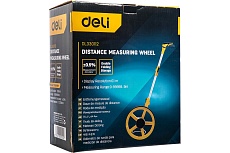 Измерительное колесо с механическим счетчиком Deli DL330112 300 мм, точность +/- 0.5, значение деления 0.1 мм, складная конструкция 104527