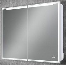 Зеркальный шкаф Art&Max Merano 100x80 см AM-Mer-1000-800-2D-DS-F с подсветкой, анти-пар