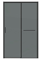 Душевая дверь Grossman Style 110x195 тонированное, черный матовый 100.K33.05.110.21.10