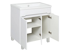 Мебель для ванной Руно Парма 75 см напольная, 3 дверцы белый