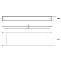 Рейлинг для аксессуаров Emco Liaison 1866 001 36, 36 см