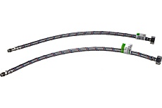 Гибкая подводка для смесителя Lytcho в стальной оплетке, стальная гайка, пара, 500 мм 0505.095