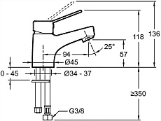 Смеситель для раковины Jacob Delafon Eo E24158RU-CP