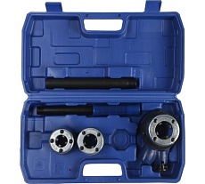 Набор трубных клуппов Тундра 1/2&quot;-3/4&quot;-1&quot; + трещотка, рукоять, удлинитель, 6 предметов 1124015