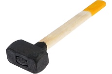 Кувалда ЛОМ кованая, 2 кг, деревянная рукоятка 5358906