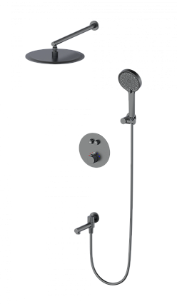 Душевой набор Wonzon&Woghand Stick WW-88929010-BGM термостат, темный графит