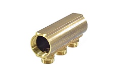 Коллектор латунный Giacomini 1 1/4" м/м, 3 выхода, н/р, база 18 мм, 50 мм R551SY043 040-0605
