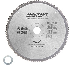 Диск пильный по дереву Orientcraft 255х30/20 мм, 100Z 10091255100