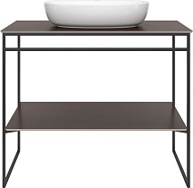 Тумба с раковиной Kerama Marazzi Plaza Next 100 см напольная, черный матовый