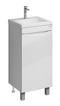 Тумба с раковиной Grossman Виста 40 см напольная, белый глянец
