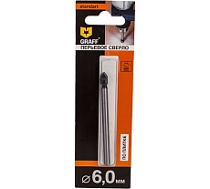 Сверло по стеклу и керамике 6x70 мм GRAFF 800662
