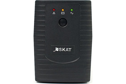 Источники бесперебойного питания Skat -UPS 800/400 Источник бесперебойного питания 220В 480Вт 1 АКБ 9Ач внутр. меандр. стабилизация напряжения 454