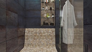 Дизайн-проект ванной комнаты "Хамелеон".