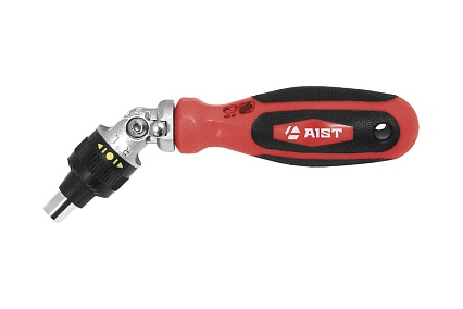 Трещоточная, шарнирная отвертка для бит 1/4" Aist 8722 00-00007641
