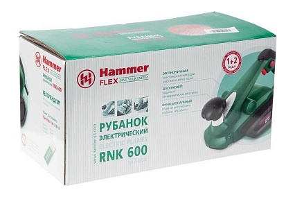 Рубанок Hammer RNK600 600Вт, 17000об/мин, нож 82мм, срез 1-2мм 12598