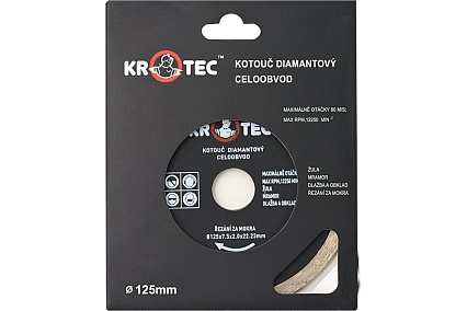 Диск алмазный сплошной (125x22.2 мм) KROTEC 3801007