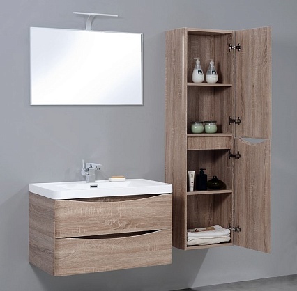 Шкаф пенал BelBagno Ancona-N 40 см R Rovere Bianco