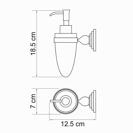 Дозатор жидкого мыла WasserKRAFT Ammer K-7099 матовый хром