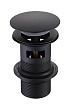 Смеситель для раковины Aquatek Вега AQ1005MB донный клапан, черный матовый