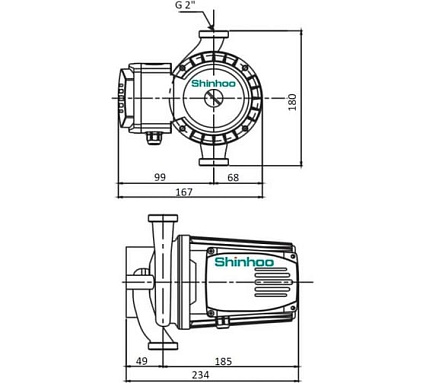 Насос циркуляционный SHINHOO BASIC PRO 32-12S 230V 180мм