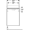 Тумба с раковиной Geberit Smyle Square 45 см, левая, песчаный глянец