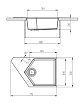 Кухонная мойка Kit Kraken River 77 см, серый