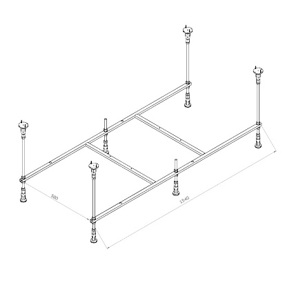 Каркас Am.Pm X-Joy W94A-160-070W-R 160x70 см