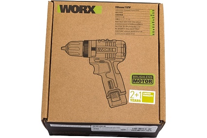 Дрель-шуруповерт WORX Professional аккумуляторный ударный бесщеточный 12В, 40Нм, 2Ач х2, ЗУ, сумка WU131X