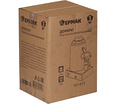 Домкрат гидравлический бутылочный Ермак 50 т, h подъема 285-465 мм 741-013