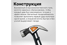 Молоток с загнутым гвоздодёром Fiskars L 20oz 13.5 дюймов 1027203