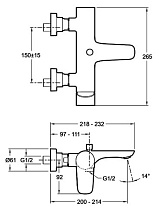 Смеситель для ванны Jacob Delafon Aleo E72282-CP