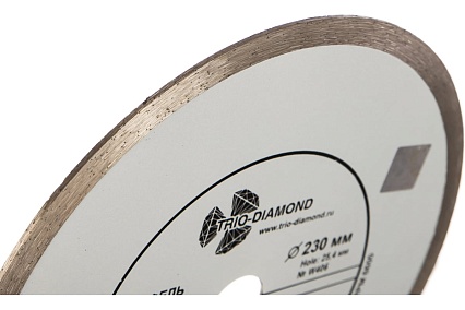 Диск алмазный отрезной Сплошной New Formula (230х25.4 мм) TRIO-DIAMOND W406