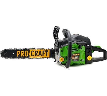 Бензопила ручная PROCRAFT комплектация две шины и две цепи GS50 2/2