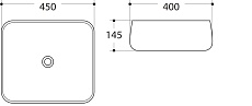 Раковина Art&Max AM-78103 45 см белый