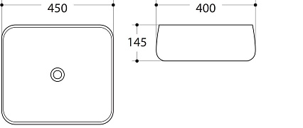 Раковина Art&Max AM-78103 45 см белый