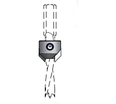 Зенковка коническая левая на сверло присадочное 8 мм (18х18 мм) WPW AC3080L