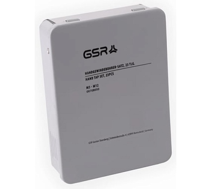 Набор ручных метчиков GSR DIN352 M3-M12 23 предмета 00708050