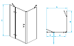 Душевой уголок RGW Passage PA-77B (PA-07BL / Z-050-2B / O-204) 100x90 черный, левый 41087709-084L