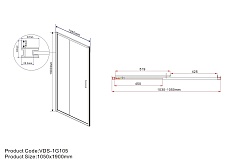 Душевая дверь Vincea Garda VDS-1G105CH 105x190 хром, шиншилла
